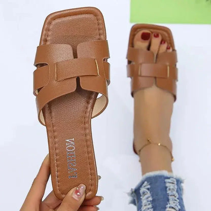 Orange Luxury Summer Slippers Women Flat Outdoor Trend Beach Sandals Female Flip Flops Brand Design Slides Shoes Woman