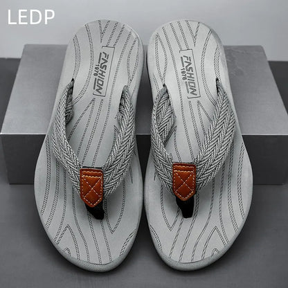 Black Slippers Casual EVA Flip Flops Wear-resistant Beach Shoes Fashion Breathable Versatile Comfortable Waterproof