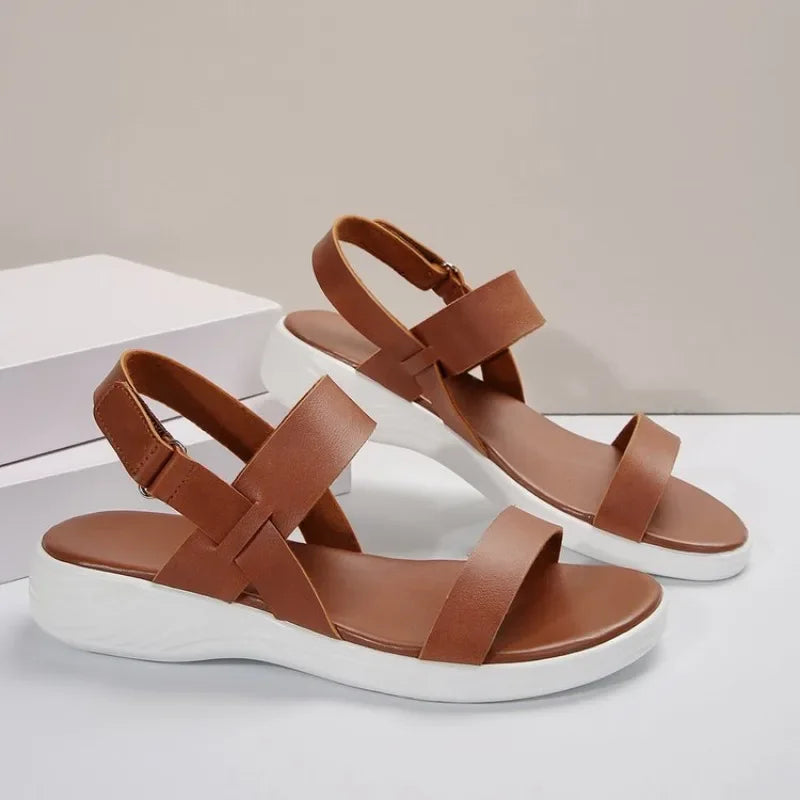 Black Knit Elastic Cloth Wedge Sandals Slip on Lightweight Walking Sandals Women