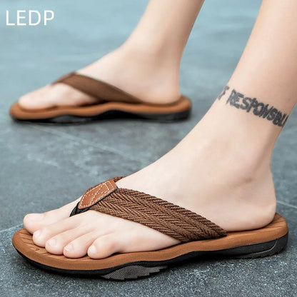 Black Slippers Casual EVA Flip Flops Wear-resistant Beach Shoes Fashion Breathable Versatile Comfortable Waterproof