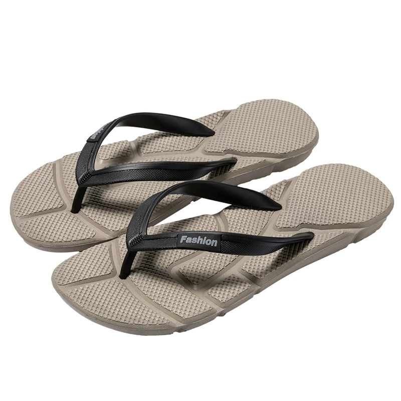 Khaki Flip Flops Men Beach Slippers Home Slipper Flip-Flop Indoor Light Wear