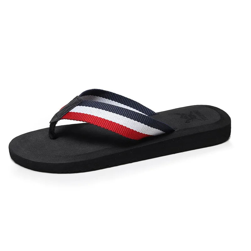 Maro cu bej Moda Bărbați Flip-flops Pantofi de plajă Sandale Anti-alunecare Papuci de casă Interior Casă Pantofi anti-alunecare Slide