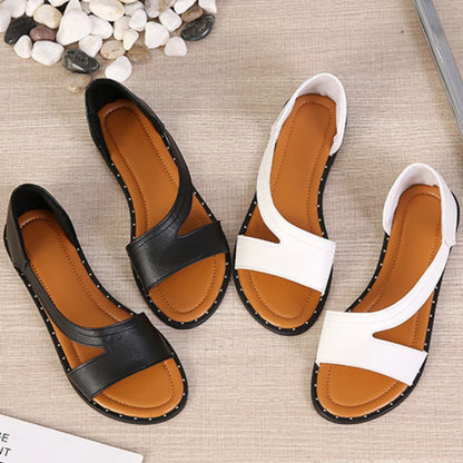 White Sandals Women's Flat Casual Shoes Women's Flip-flops Fashion Comfortable Outdoor Women's Shoes